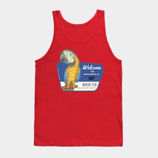 Beautiful African Blue Gold Macaw in Macawville, USA Tank Top